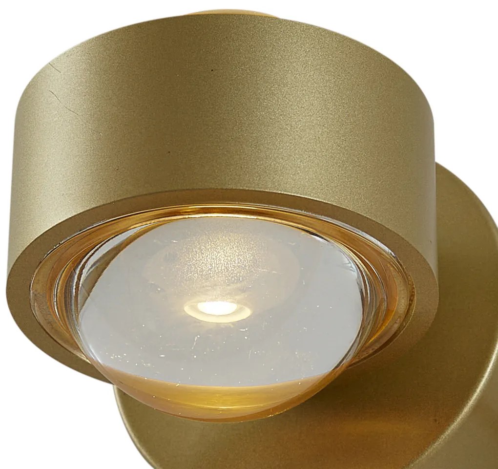 Lampă de perete de design alamă, inclusiv LED IP44 - Lens