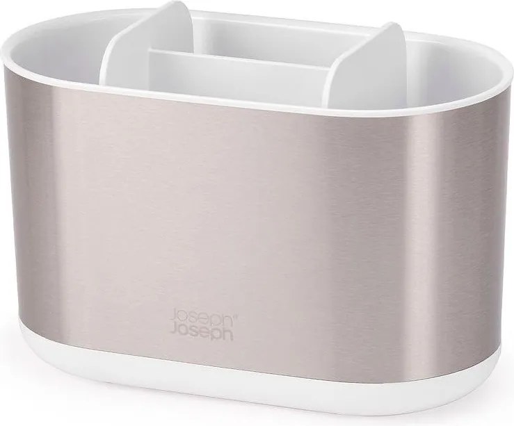 Suport pentru periuța de dinți argintiu din oțel inoxidabil Duo Steel – Joseph Joseph