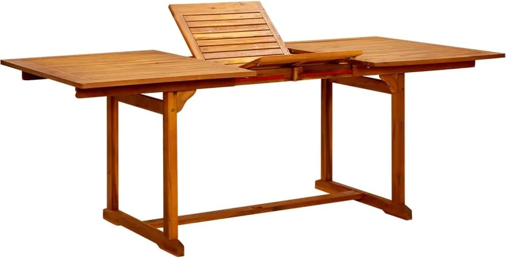 vidaXL Masă de grădină, (150-200)x100x75 cm, lemn masiv de acacia