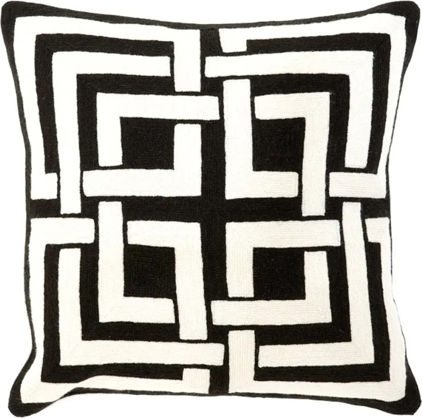 Perna din bumbac cu tricotaj din lana Blakes Black and White 108255 HZ