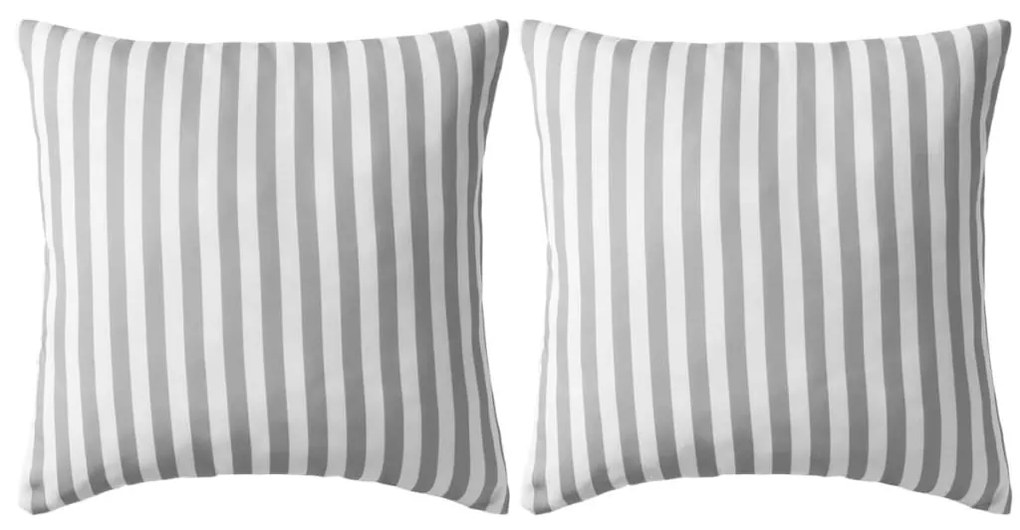 Perne de exterior, 2 buc, imprimeu dungi, 45 x 45 cm, gri 2, grey stripe, 45 x 45 cm