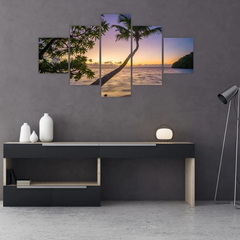 Tablou cu palmier pe plajă (125x70 cm), în 40 de alte dimensiuni noi
