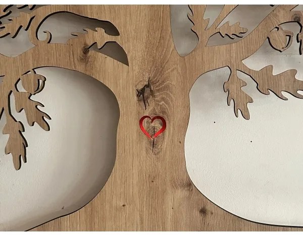 Li-Go 5732/DUB/S2 - Decorațiune LED de perete/10W/5V 20000 mAh 68x80 cm stejar