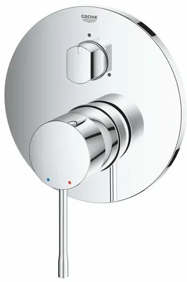 Baterie cada - dus incastrata Grohe Essence 3 iesiri crom lucios fara corp ingropat