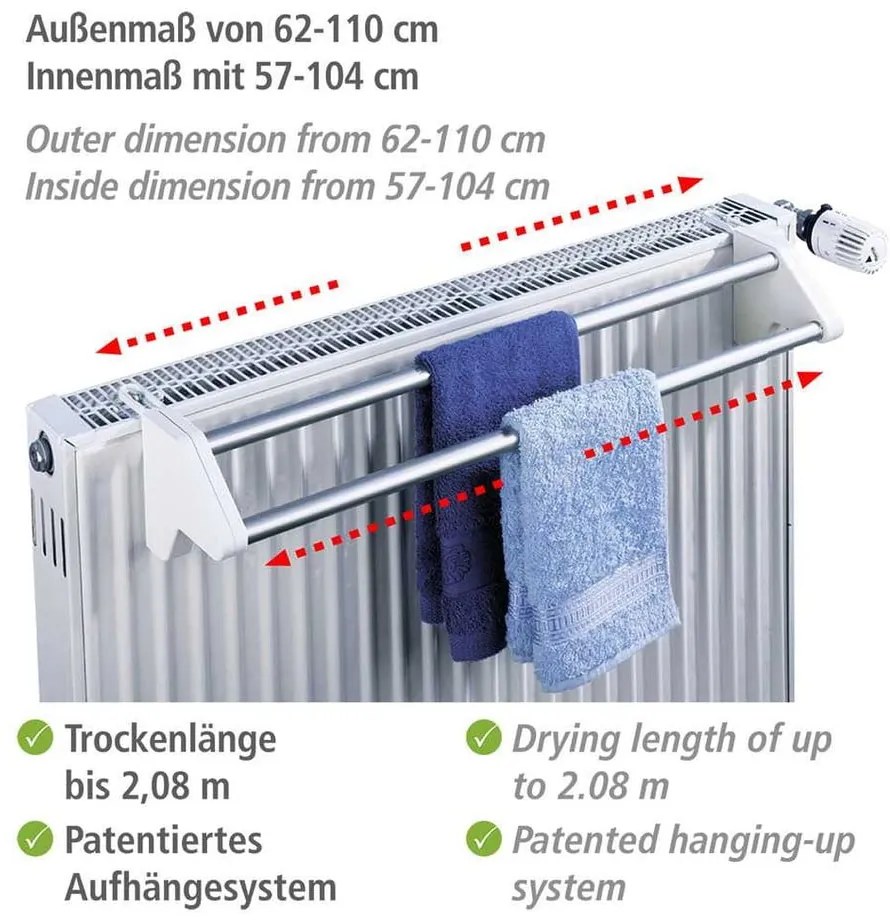 Uscător ajustabil pentru calorifer Wenko Standard