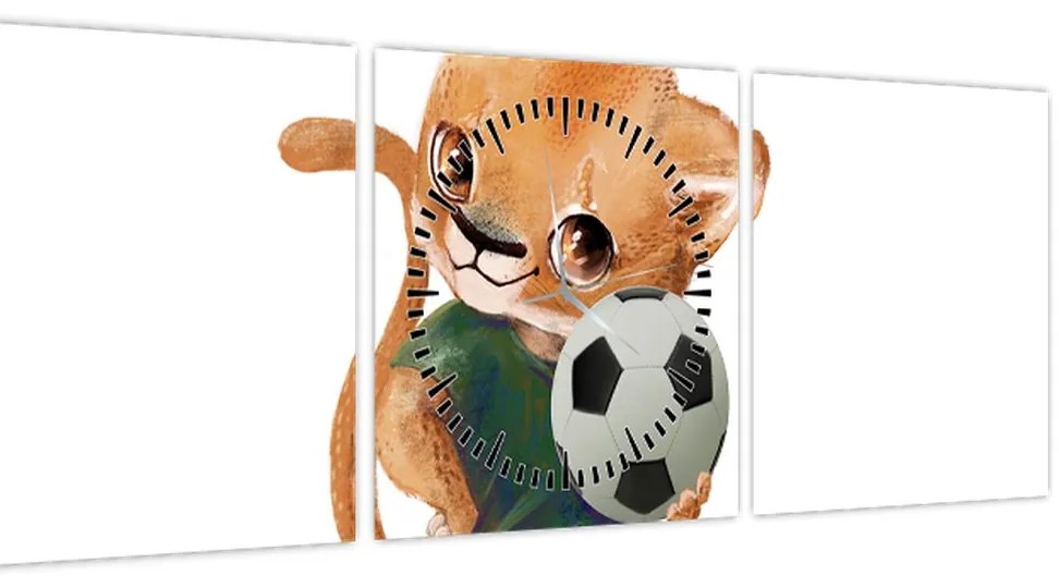 Tablou - Animăluț în acuarelă N⁰4 (cu ceas) (90x30 cm)