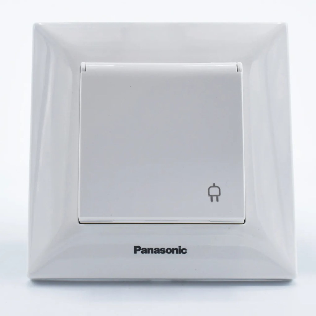 Priza cu capac Arkedia Pansonic, ST, alba