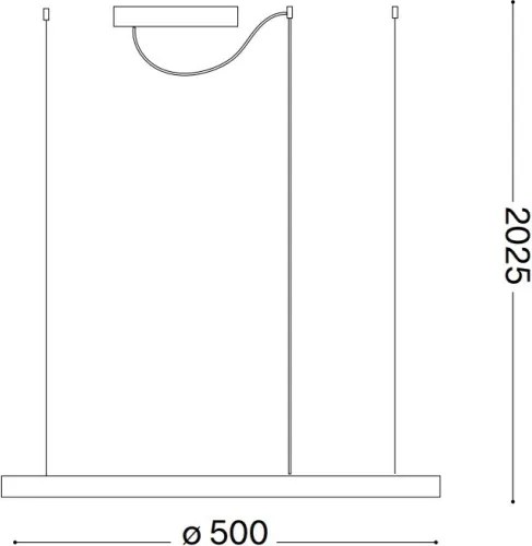 Ideal Lux - Lustră LED suspendată pe cablu ORACLE SLIM LED/29W/230V 4000K Ø 50 cm albă