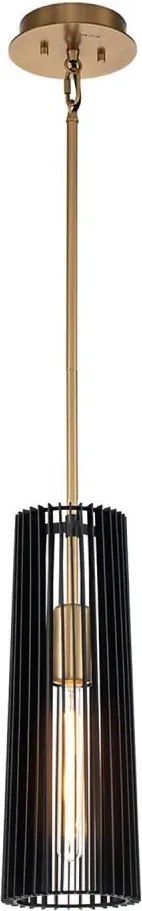 Quintiesse QN-LINARA-P-BK - Lustră pe tijă LINARA 1xE27/60W/230V negru/auriu