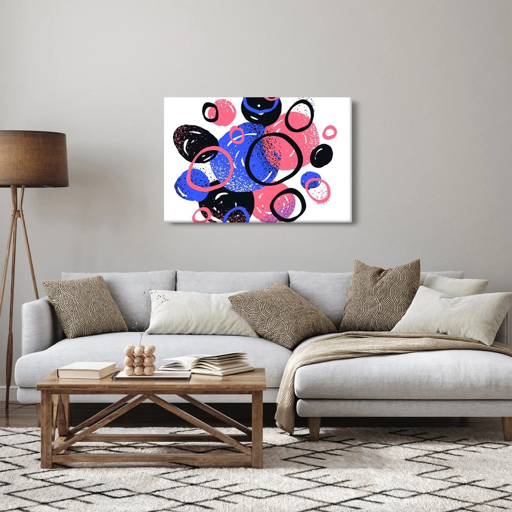 Tablou - Motiv cercuri în culori vii (90x60 cm)