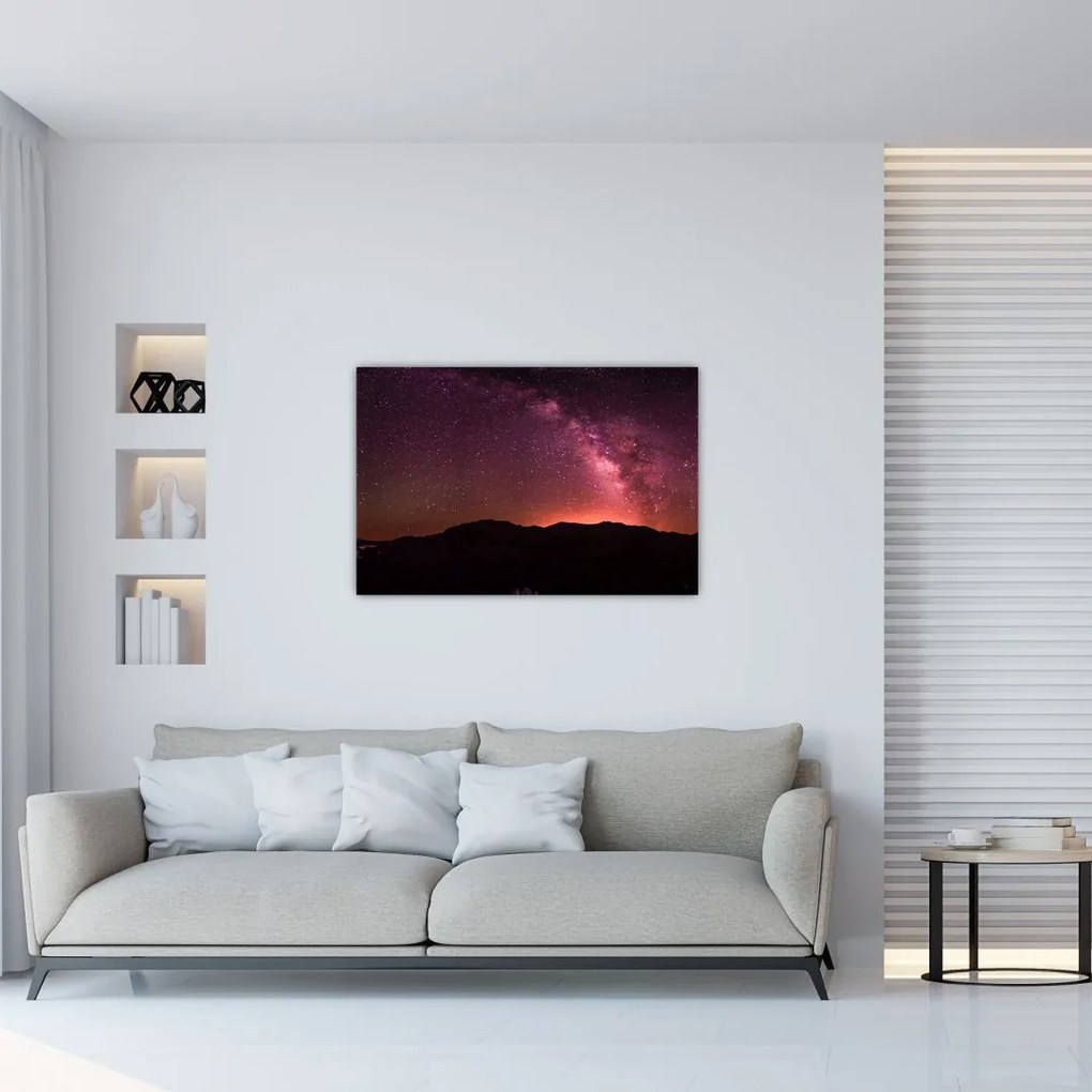 Tablou calea lactee roz (90x60 cm)
