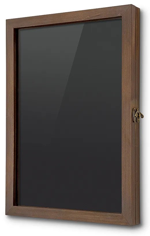 Vitrina magnetica din lemn A3, neagra