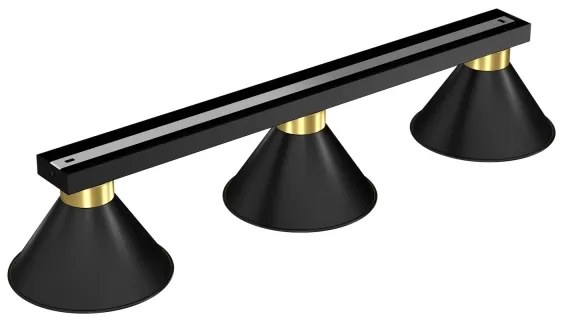 Plafonieră DEMET 3xE27/60W/230V neagră/aurie