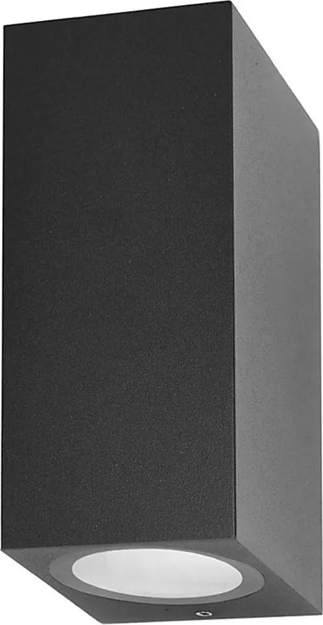 Aplică de exterior GENTA 2xGU10/40W/230V IP54 ITALUX OWL-2198-1SQ