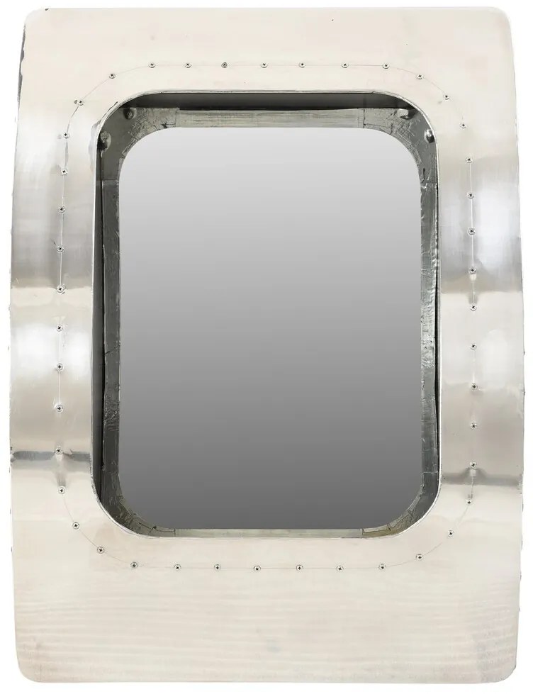 Oglinda hublou cu rama din MDF/aluminiu AIRMAN, 47,5 x 17 x 65 cm