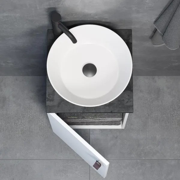 Dulap de baie cu lavoar TAARNHOLM, alb