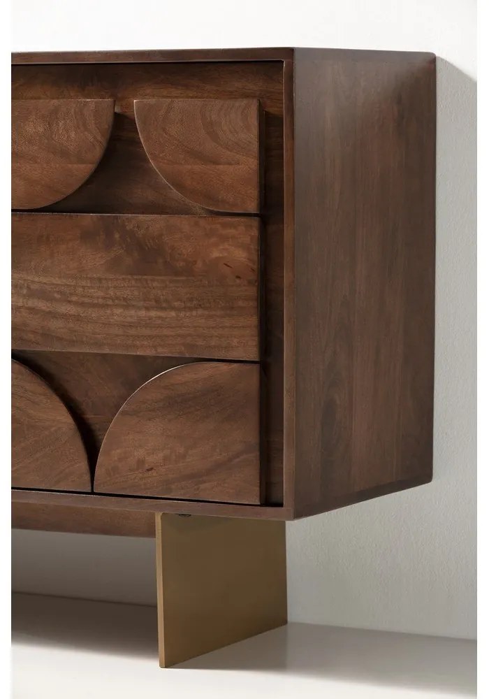 Comodă maro din lemn de mango 145x76x40 cm Trisha – MOME