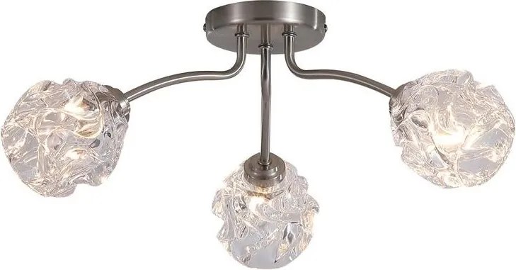 Lustra aplicata 3 becuri metal nickel satinat Astral