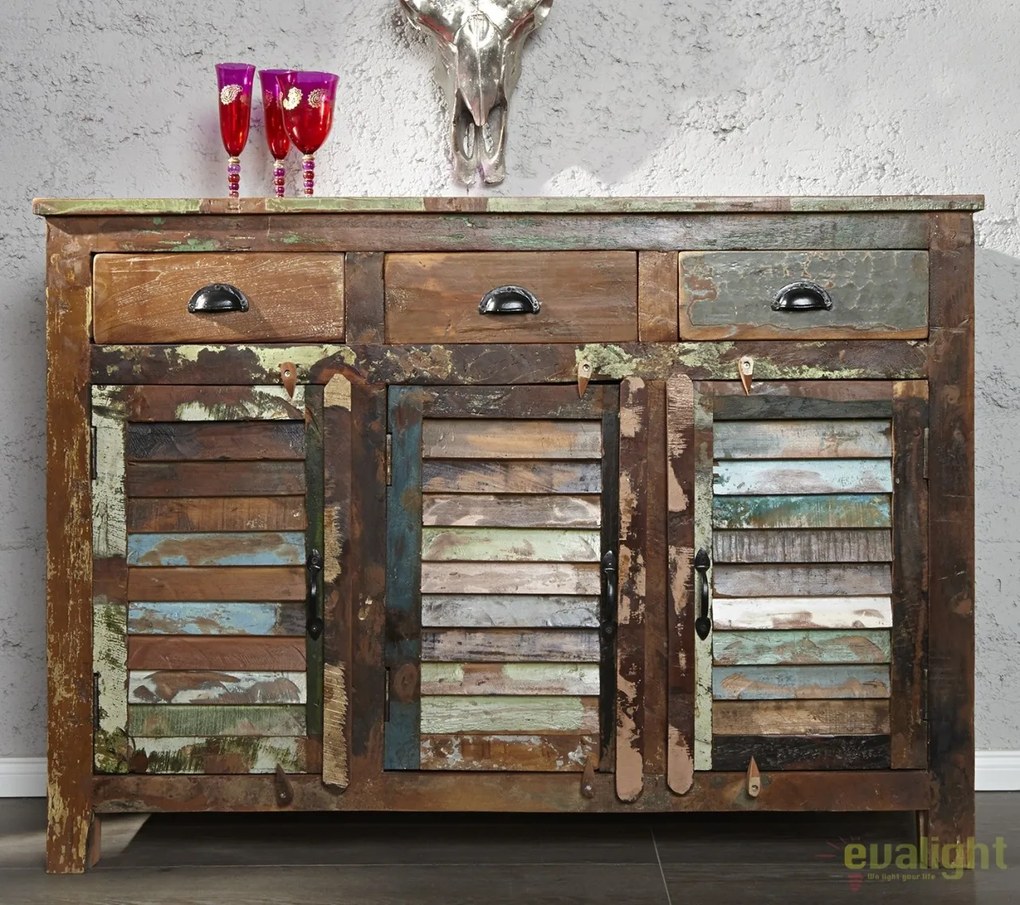 Comoda design vintage, shabby chic Jakarta 125cm A-19906 VC