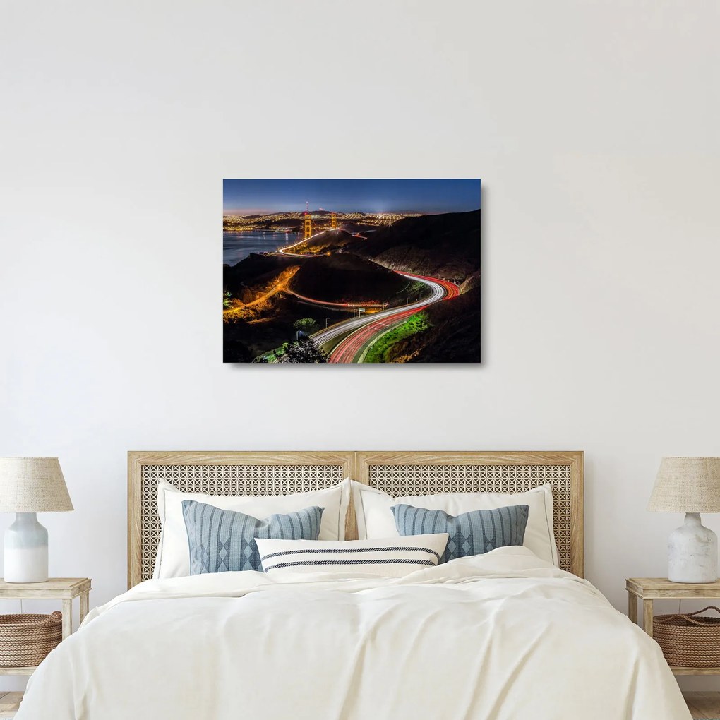 Tablou pe sticlă - Golden Gate Bridge (70x50 cm)