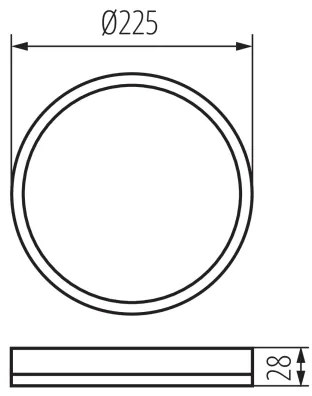Kanlux 31513 - Plafonieră LED AZPO LED/11,8W/230V Ø 22,5 cm IP54 negru