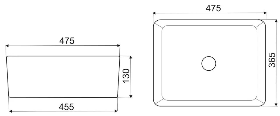 Lavoar ceramic KR-182 cu model de marmură neagră și aurie