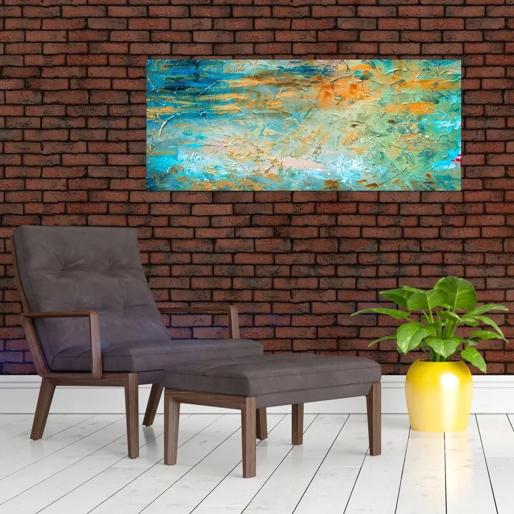 Tablou - Abstract albastru (120x50 cm)