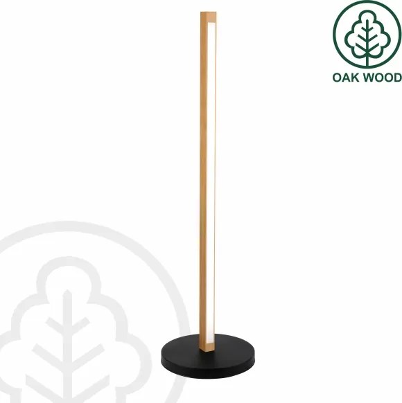 Lampă de podea LED VERDE LED/18W/230V 3000K stejar/negru