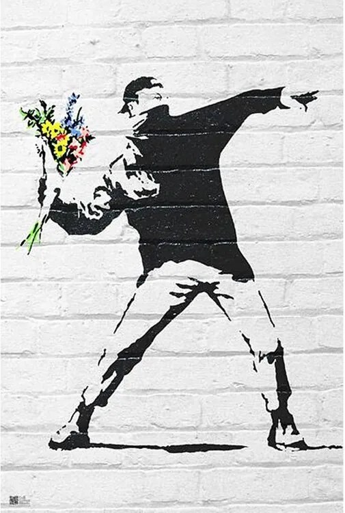 Poster Banksy street art - Graffiti Throwing Flow