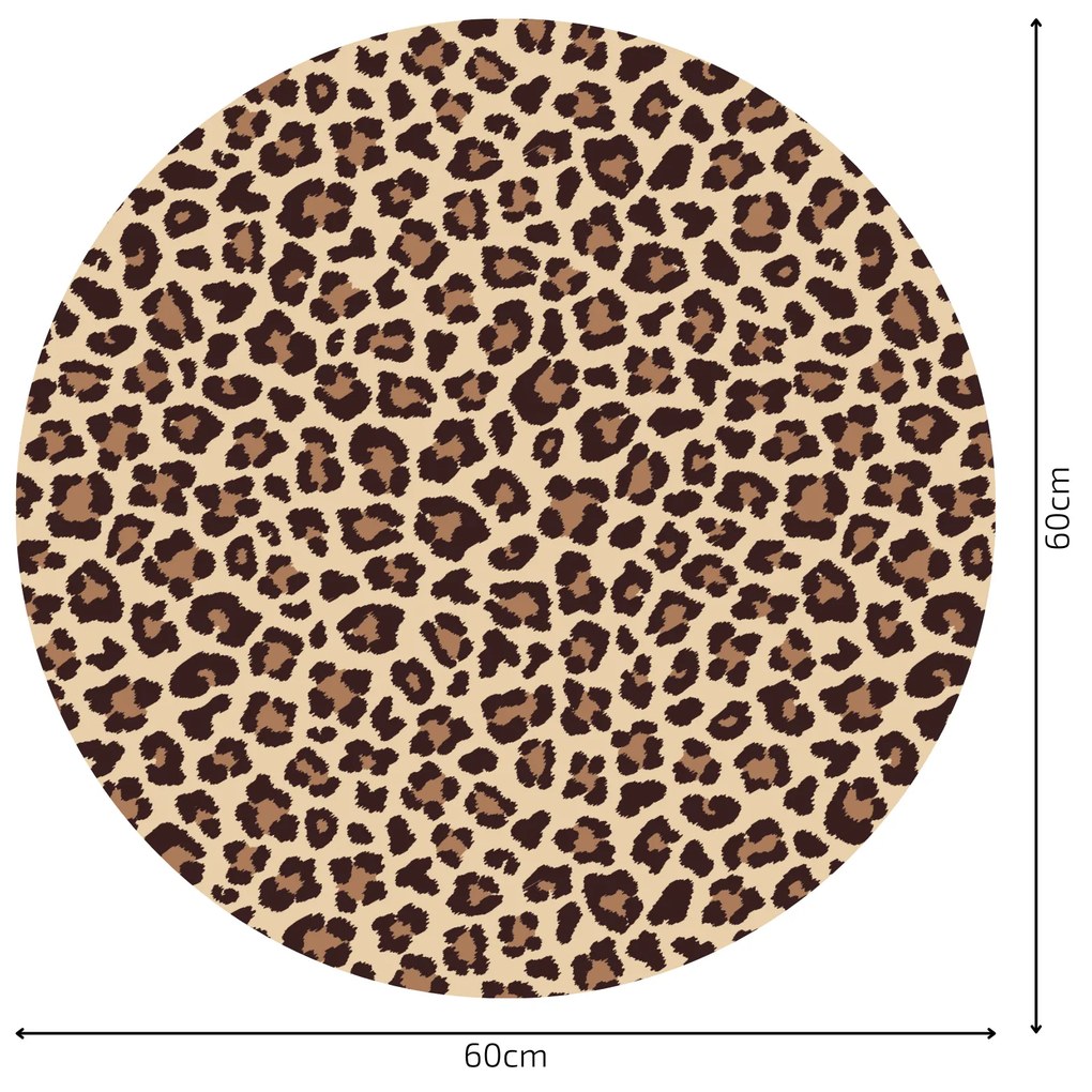 PIPPER. Autocolant circular de perete „Model de leopard” mărimea: 100cm