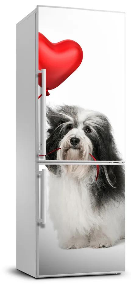 Autocolant pe frigider Câine balon XL