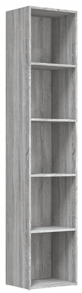 815436 vidaXL Bibliotecă, gri sonoma, 40x30x189 cm, lemn prelucrat