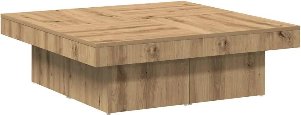 vidaXL Măsuță de cafea, stejar artizanal, 90x90x28 cm, lemn prelucrat