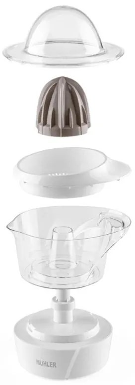 Storcator electric pentru citrice Muhler MJ-2505, 25W, 0,5 L, Reverse, 2 conuri, Alb