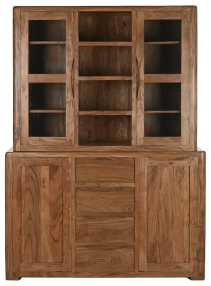 Vitrina, maro, din lemn de acacia, Aurum