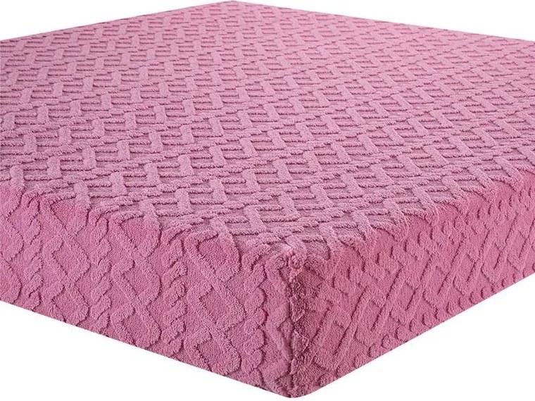 decoDoma Cearşaf elastic cu blăniţă INVERNO, culoare mure 90 x 200 cm