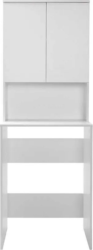 Dulap Baie Adore cu Loc Pentru Masina de Spalat, 3 Rafturi, 2 Usi, Alb, 65x182x60 cm