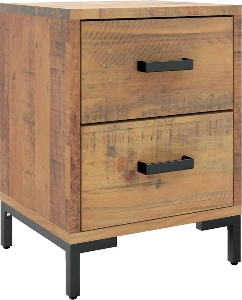 vidaXL Noptieră, maro, 36x30x45 cm, lemn de pin masiv