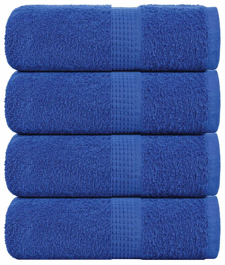 vidaXL Prosoape pentru oaspeți 4 buc Albastru 360 g/m² 100% bumbac