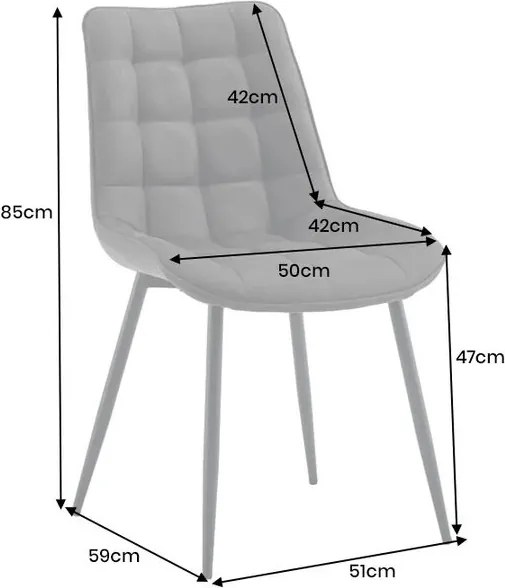 Set de 4 scaune ROADSTAR microfibra gri inchis