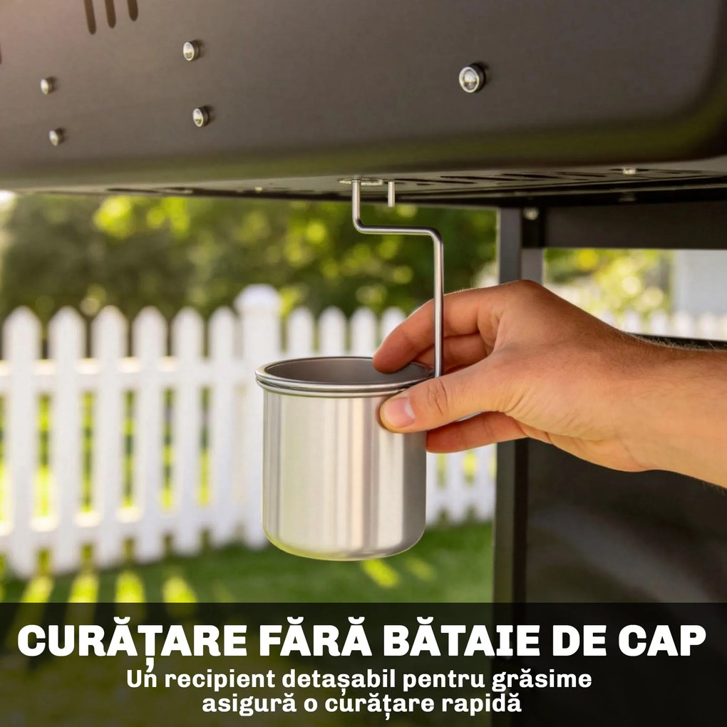 Outsunny Grătar cu plită din fontă | Aosom Romania