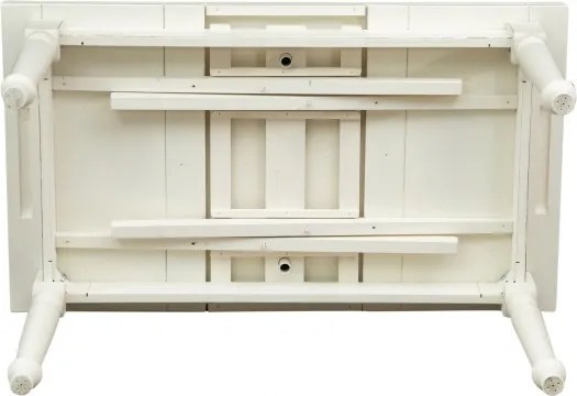 Masa extensibila, L140(240) 80 H80 cm, alba antic, lemn masiv