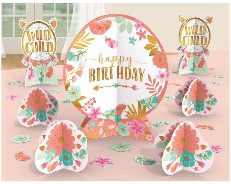 La mulți ani Set decorațiuni de masă Happy Birthday