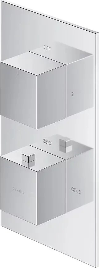 Baterie cada - dus incastrata Omnires Fresh termostatata fara corp ingropat