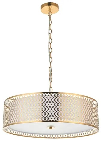 Endon 101569 - Candelabru CORDERO pe lanț, 3xE27/10W/230V, auriu