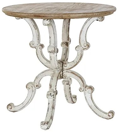 Deco masa rotunda Rococo din lemn 79 cm