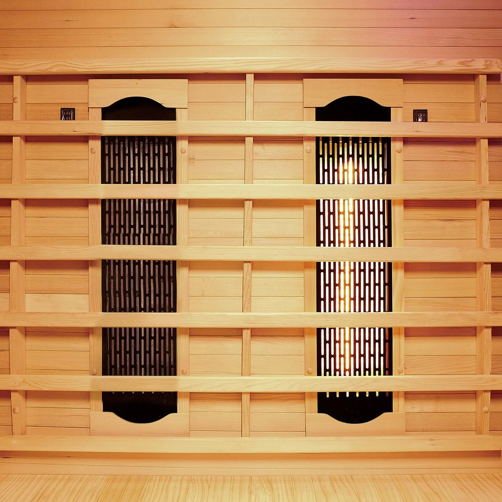 Infračervená sauna/ tepelná kabína Oslo s triplexným vykurovacím systémom a drevom Hemlock