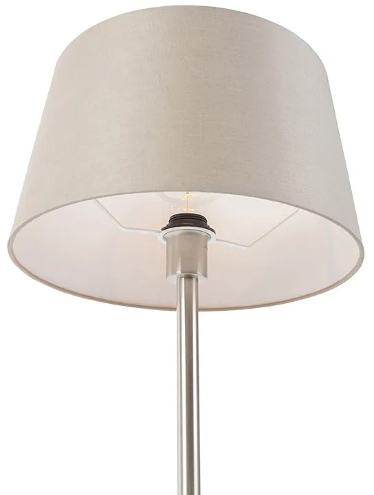 Lampă de masă modernă din oțel cu abajur taupe 35 cm - Simplo