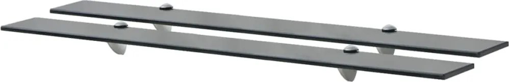 vidaXL Rafturi suspendate, 2 buc., 90 x 10 cm, sticlă, 8 mm