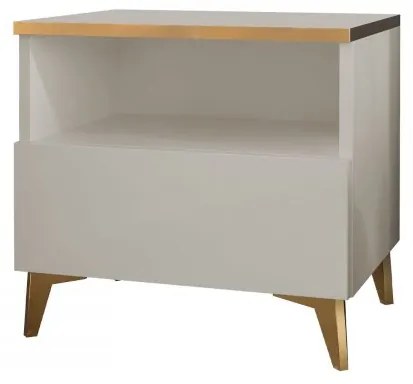 Noptieră Opuncia 1SZ (bej lucios + auriu). Promo -16%. 1122779